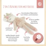 Bieco Kuscheltier Reh Ella mit Rassel | Baby Kuscheltier ab 0 Monate Stofftier Baby Plüschtier Reh r – Bild 6