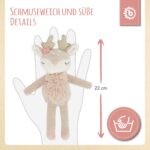 Bieco Kuscheltier Reh Ella mit Rassel | Baby Kuscheltier ab 0 Monate Stofftier Baby Plüschtier Reh r – Bild 5