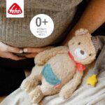 Fehn Kuscheltier Bär Bruno – Weicher Teddybär für Neugeborene als Einschlafhilfe - Stofftier zum Greifen,en – Bild 5